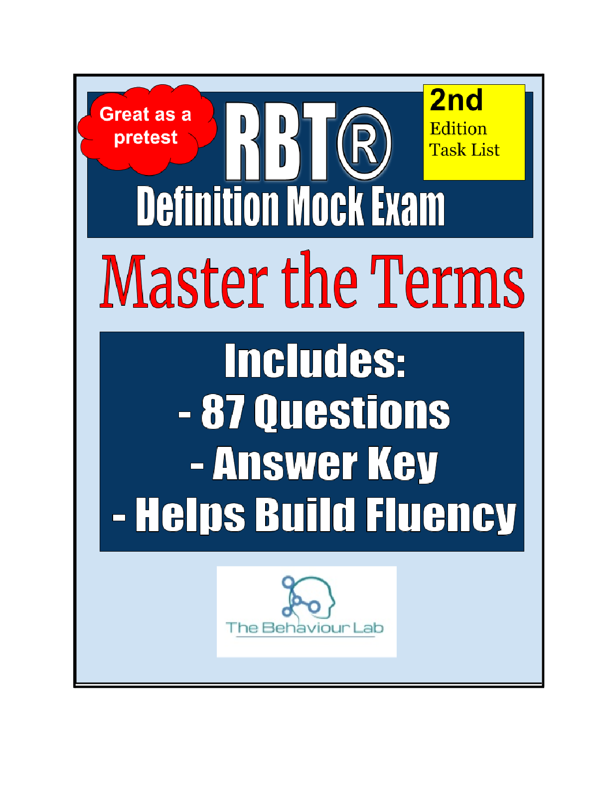 Preview image for RBT definition mock exam | 87 definition questions | rbt exam | rbt practice questions | rbt test | rbt terms | 2nd edition task list